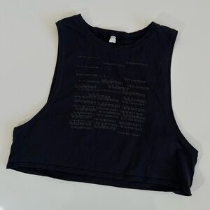 Lululemon MUSCLE LOVE CROP TANK TOP *GRAPHIC
